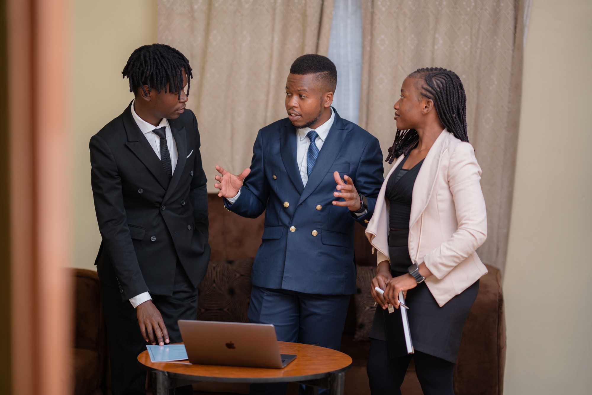LWT team talking through a client matter